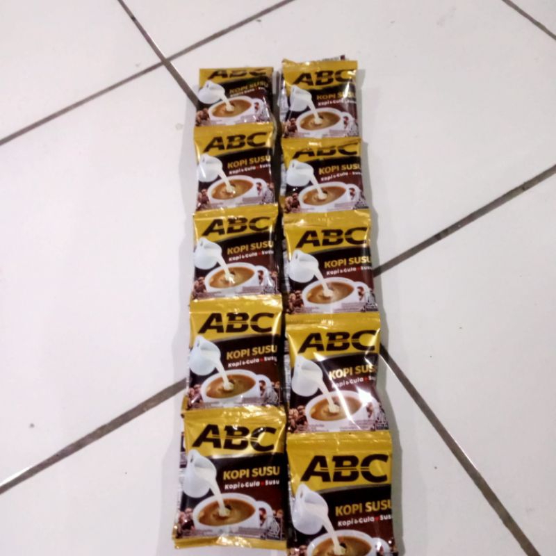 

KOPI ABC SUSU + GULA serenteng isi 10