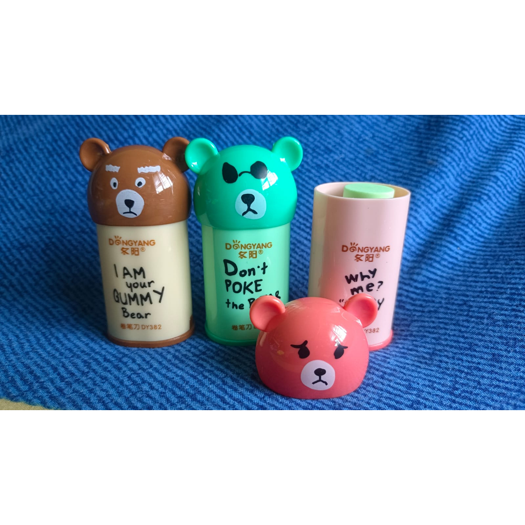 

Serutan Karakter hadiah penghapus / Rautan 2 Lubang Kepala Rabbit Bear Frog