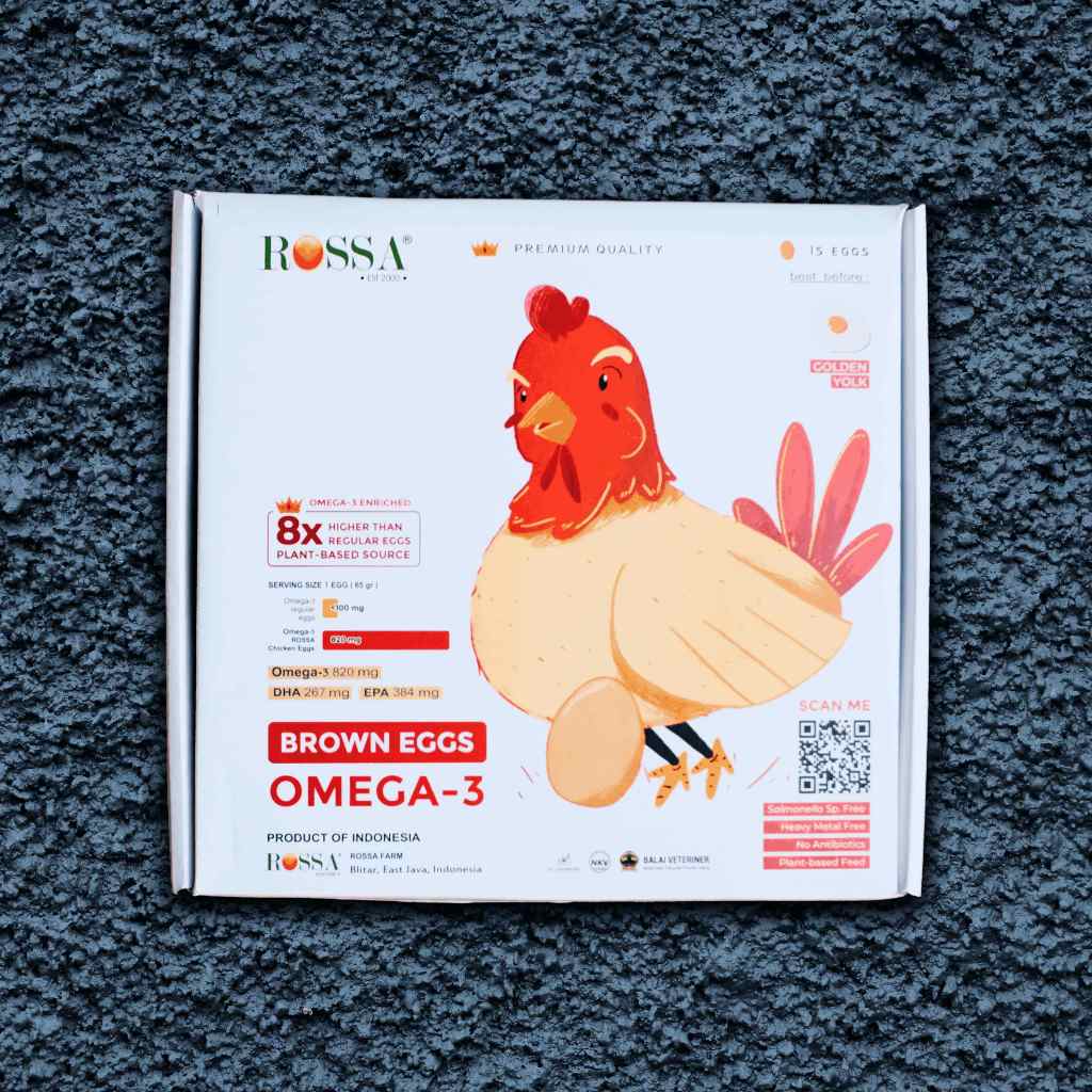 

Telur Ayam Omega by ROSSA® Farm - EGGSPRESS BOX