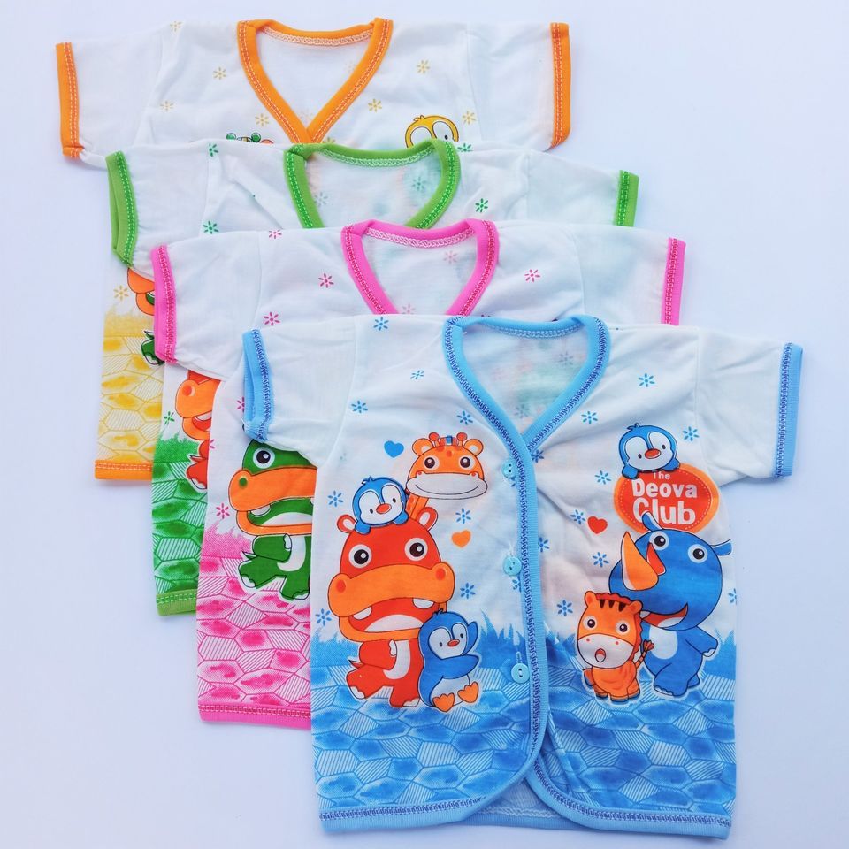 Baju Pendek Bayi Kancing Depan