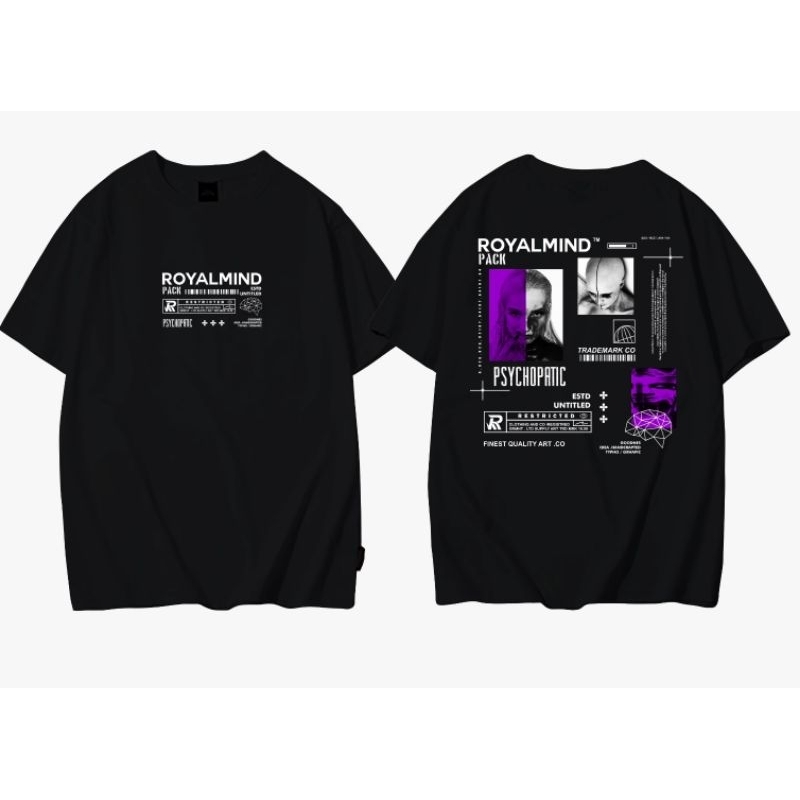 RoyalMind T Shirt / BAJU KAOS PSYCHOPATIC / GODNESS / TSHIRT DISTRO / KAOS OBLONG LENGAN PENDEK / cr