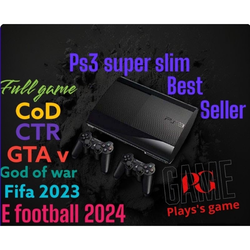 real picture Ps3 super slim 500gb + full game pes 2026+ harga promo 2 stick