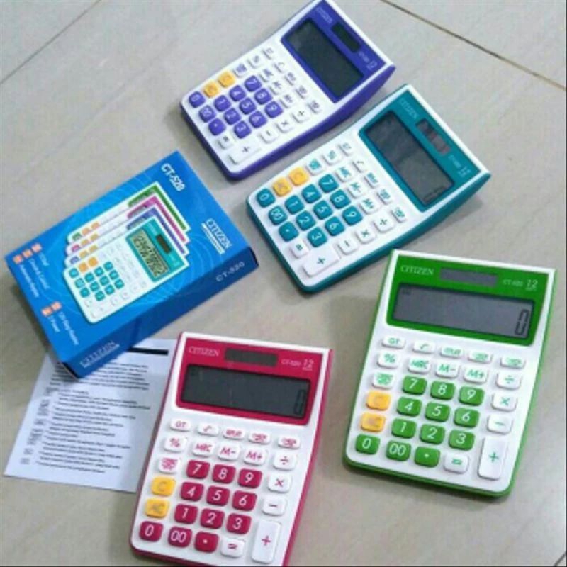 

kalkulator warna calculator warna 12 digit citizen ct-520,citizen kalkulator warna