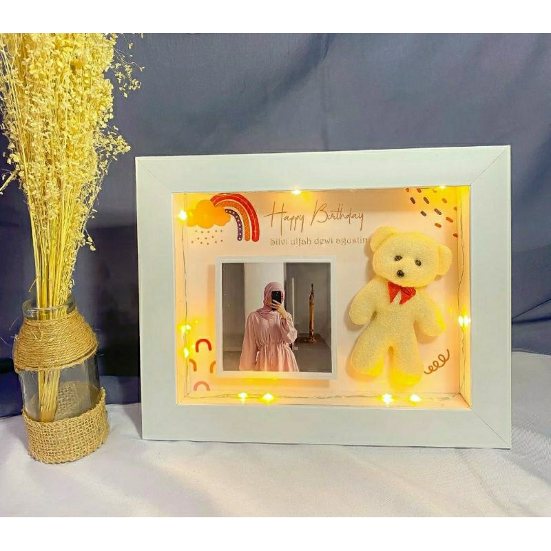 flowers frame 3d 15x20 boneka custom | FRAME FOTO | wisuda | PERNIKAHAN| BIRTHDAY