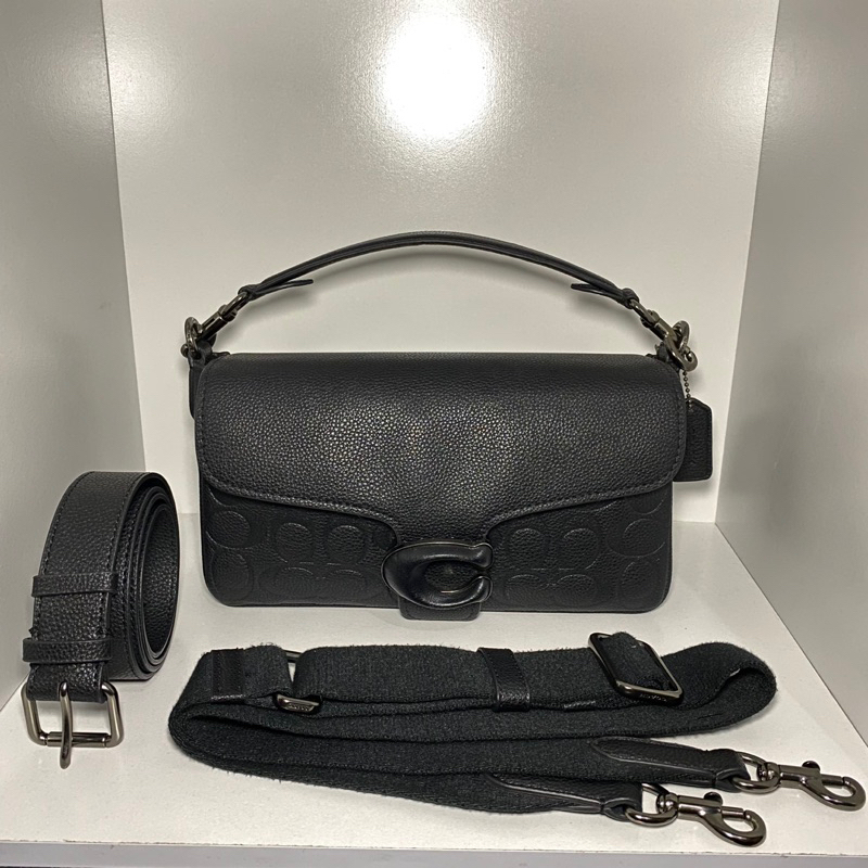 preloved coach tabby multy crossbody leather emboss 26cm