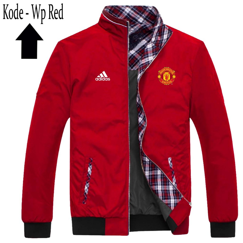 Bisa Custom Jaket Tebal Pria Motor Machester United/Jaket Parasut Pria/Jaket Pria Keren/Jaket Cowok/