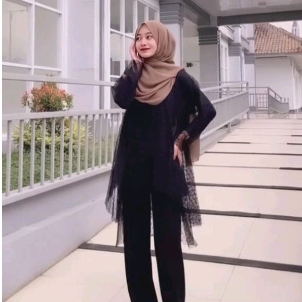 MARIA COLLECTION Valerie Outer Tunik Kebaya Tile Dot Outfit Kondangan wisuda lamaran All Size