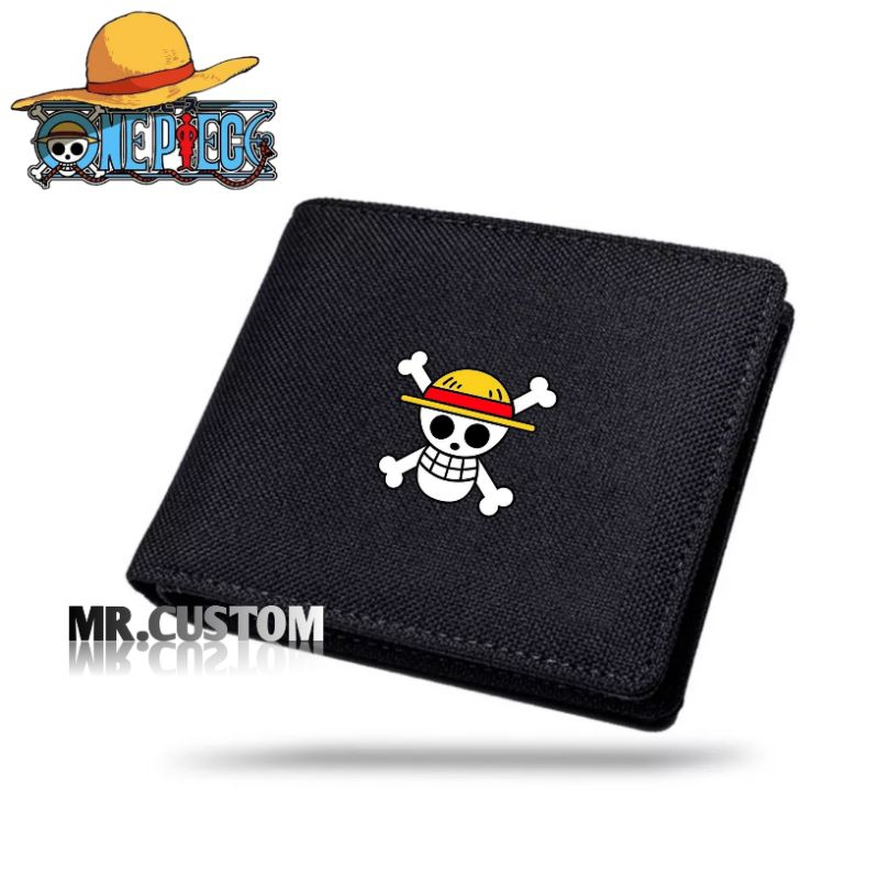 Dompet Kanvas Premium One Piece Logo - Dompet Fashion One Piece - Dompet Nakama Gear 5 Pria Wanita