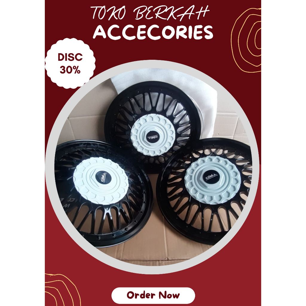 "Tutup Dop Velg Mobil Ring 14 - Dop Velg Kaleng Mobil Ring 14 - Dop Velg Mobil Ring 14 - 1 SET DOP R