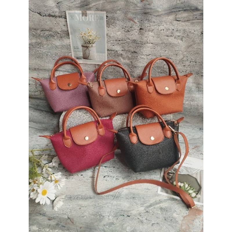 Tas AMORA Tas Selempang Wanita Kekinian Bahan Kulit Jeruk