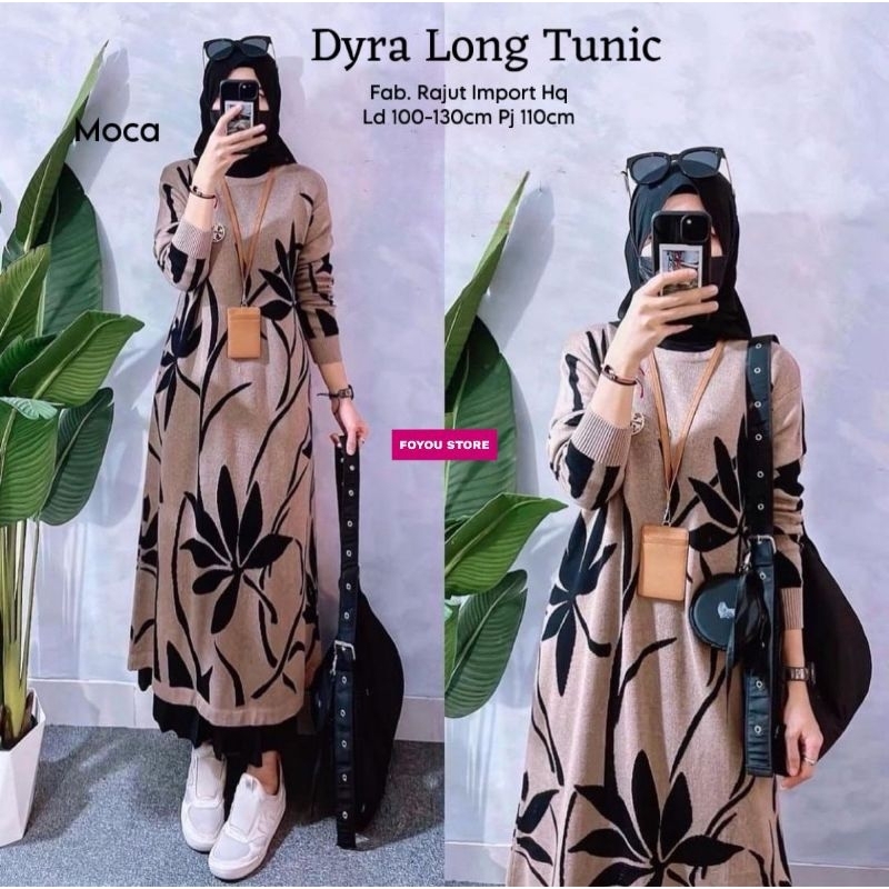 Dyra Long Rajut Tunik import ,Long Knit import,tunik rajut
