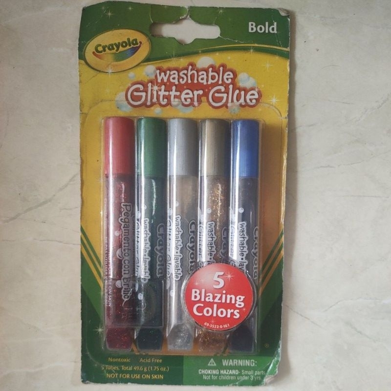 

crayola 5 blazing bold colors washable glitter glue