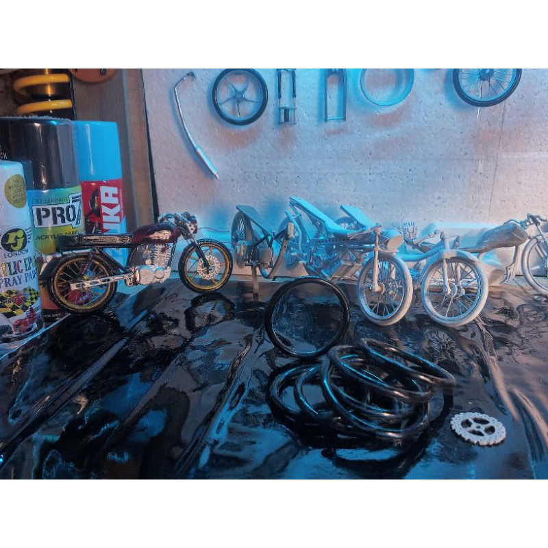 3pcs ban miniatur motor ban cacing