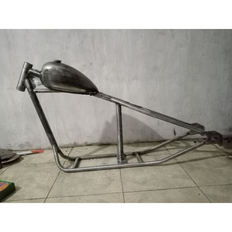 rangka frame plus tangki Chopper frame chopper custom Frame rangak Bober