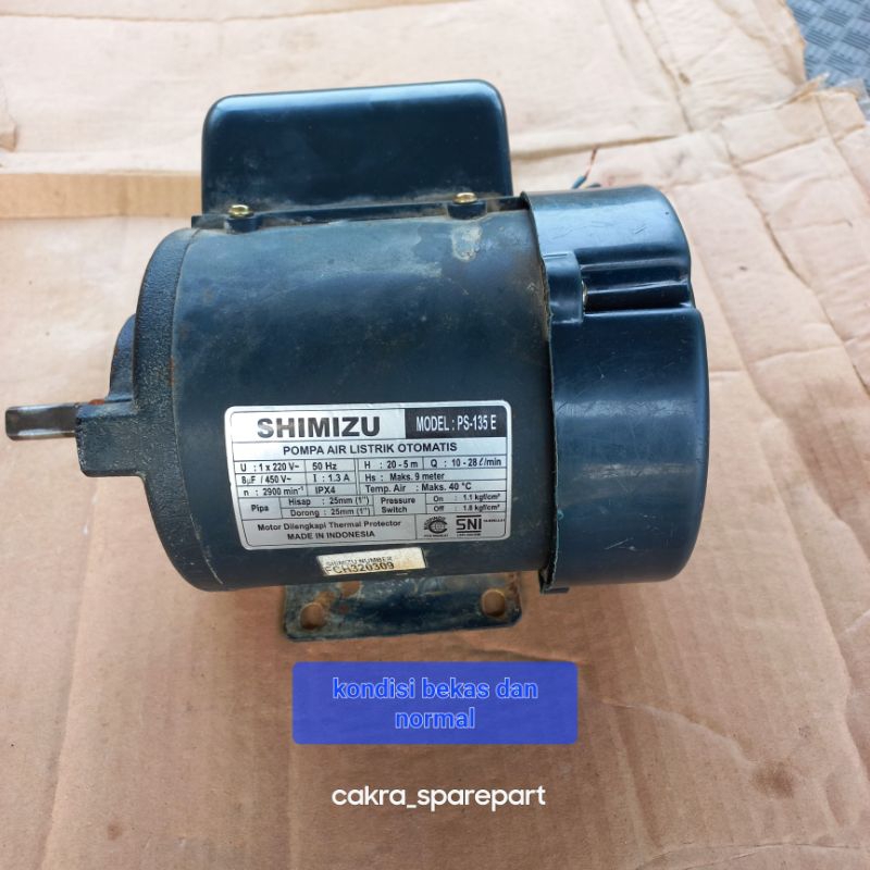 mesin pompa air shimizu 128 dan 135 bekas pake