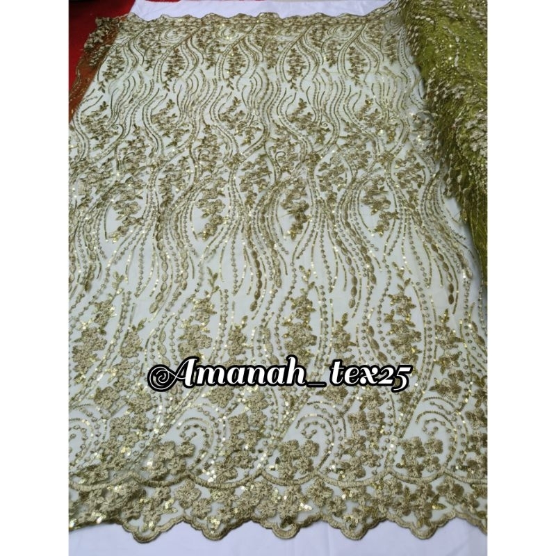 Tile Payet Spangle / Tulle Full Payet / Bahan Kebaya