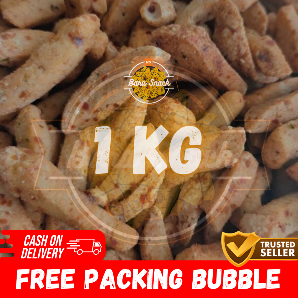 

[ 1KG ] Basreng Kiloan / Bastik Pedas Daun Jeruk Cap MAKJAS / Camilan Snack Kiloan Murah -B