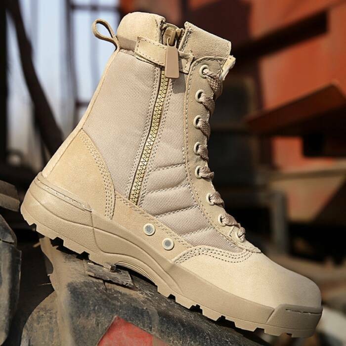 Sepatu Boots Tactical Swat kulit sapi cordura