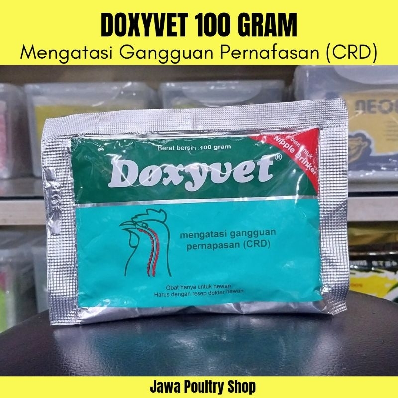 DOXYVET 100 GRAM ORIGINAL MEDION - Obat CRD / Ngorok Ayam