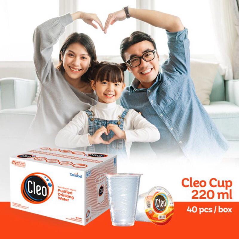 

air minum cleo gelas cup 220ml DUS