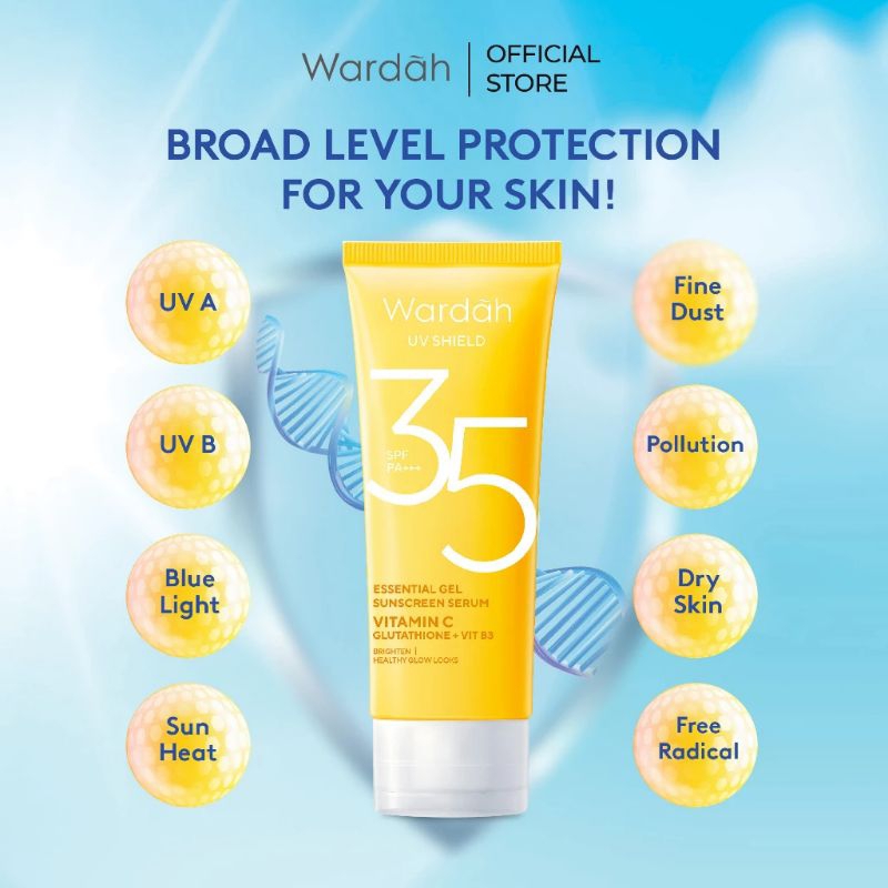 WARDAH SUNSCREEN KUNING SPF 35 UV SHILD