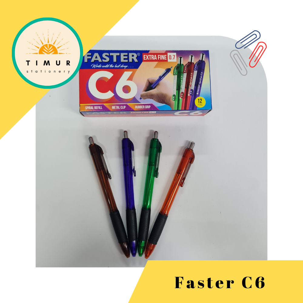 

Pen Faster C6 Cetek Extra Fine (12 Pcs)