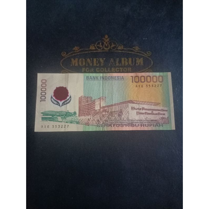 uang kuno Indonesia 100 ribu plomer