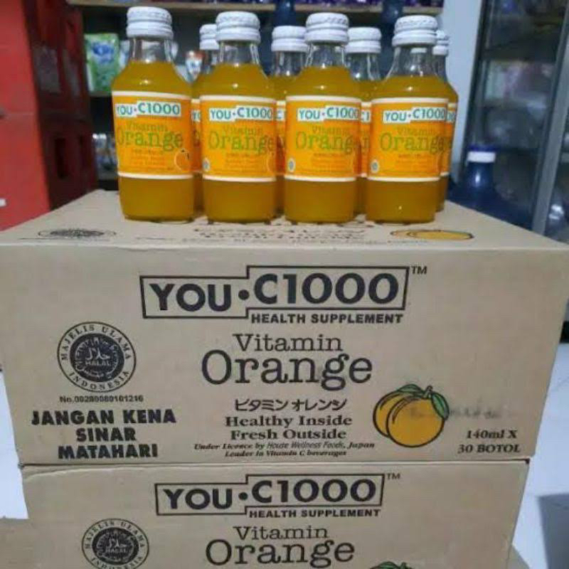 

You c1000/ UC1000 / YOU C 1000 vitamin C jeruk orange 1 dus 30 botol