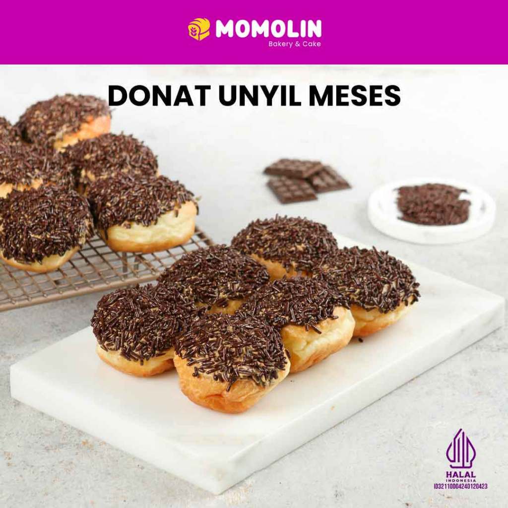 

Momolin Bakery Donat Unyil Meses (isi 6) | Taburan Meses Coklat