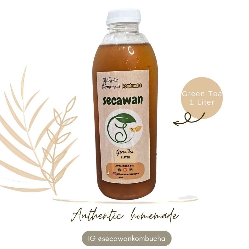 

Secawan kombucha original green tea 1 Liter