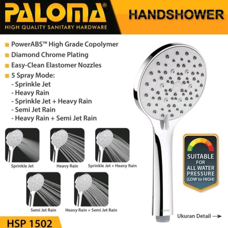 Handshower Paloma HSP 1502 Hand Head Kepala Shower Shower Mandi