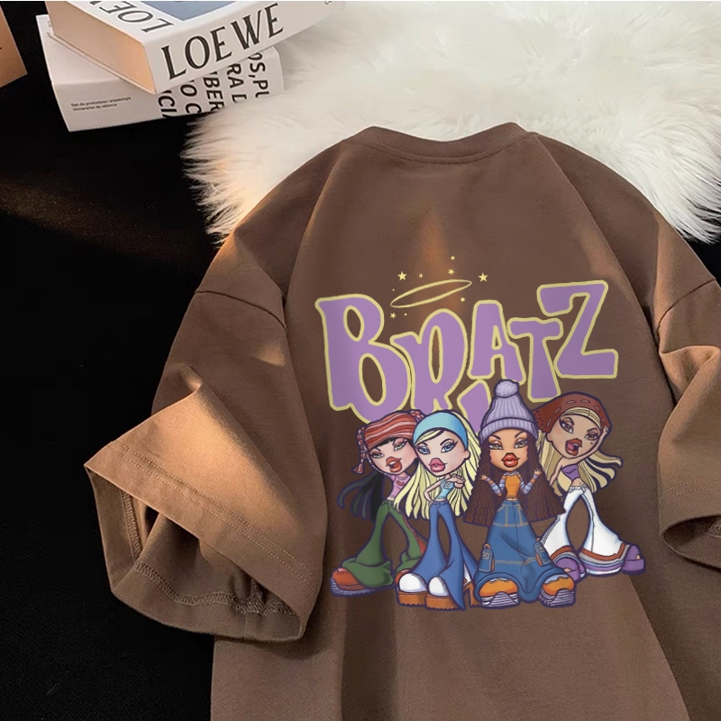 A0963 Forteid T-Shirt Washed Oversize Bratz | Kaos Wanita Toffe| Baju Atasan Lengan Pendek Wanita  K