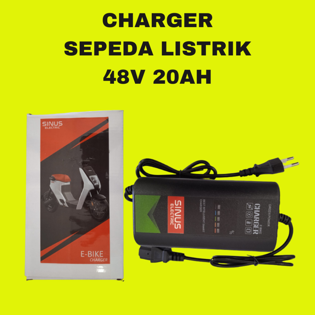 Charger Aki Battery Sepeda Listrik 48V 20Ah Murai Selis Super Rider