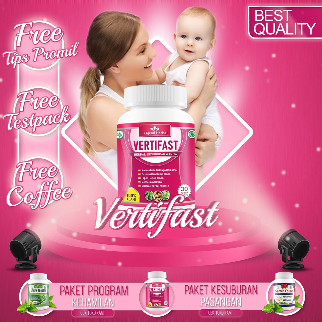 Paket Kesuburan Penyubur Pria dan Wanita Promil Cepat Hamill- Vertifast Dan Semen Booster Dijamin 10