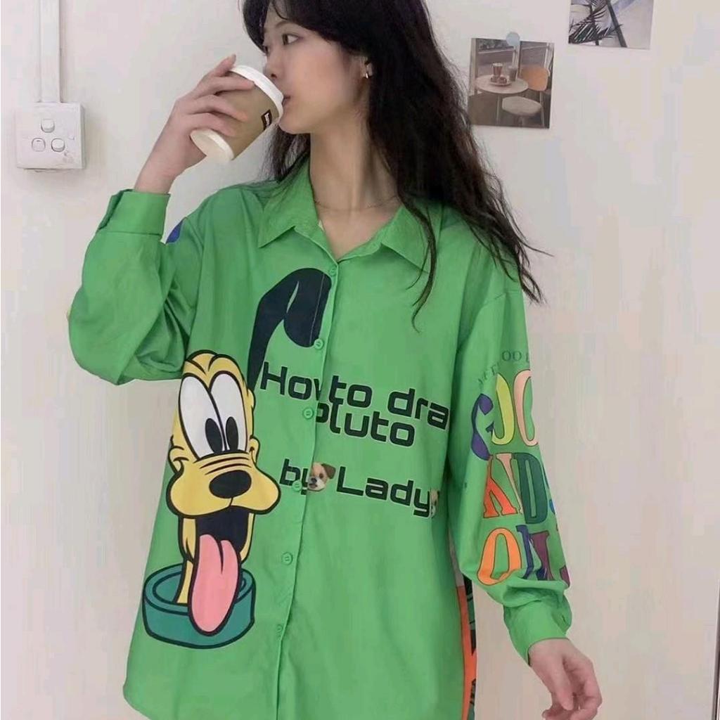 kemeja goofy pluto micckaka