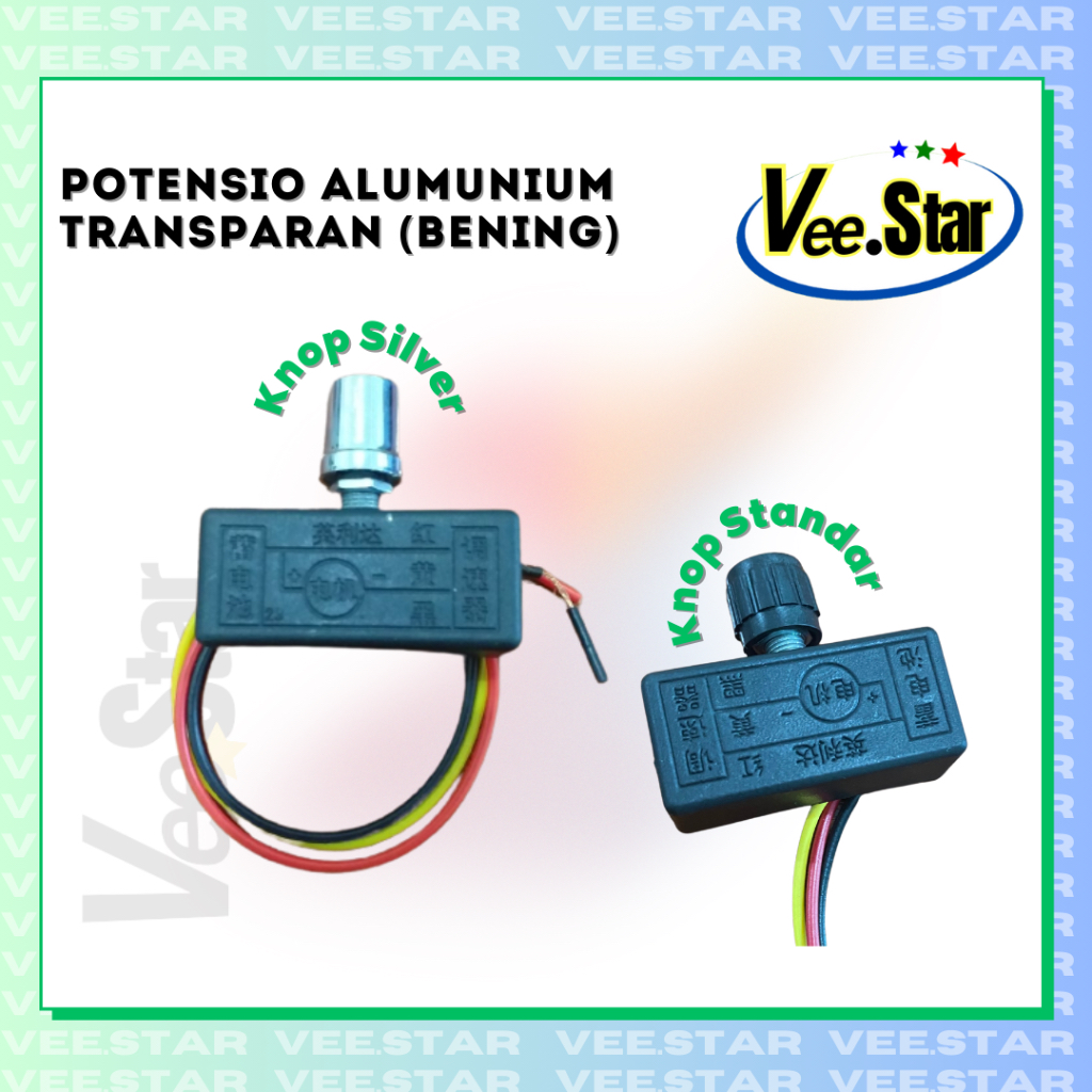 Potensio Reguler ( Standar ) Potensio Sprayer Knop Silver ( Transparan)  Sparepart Sprayer Elektrik