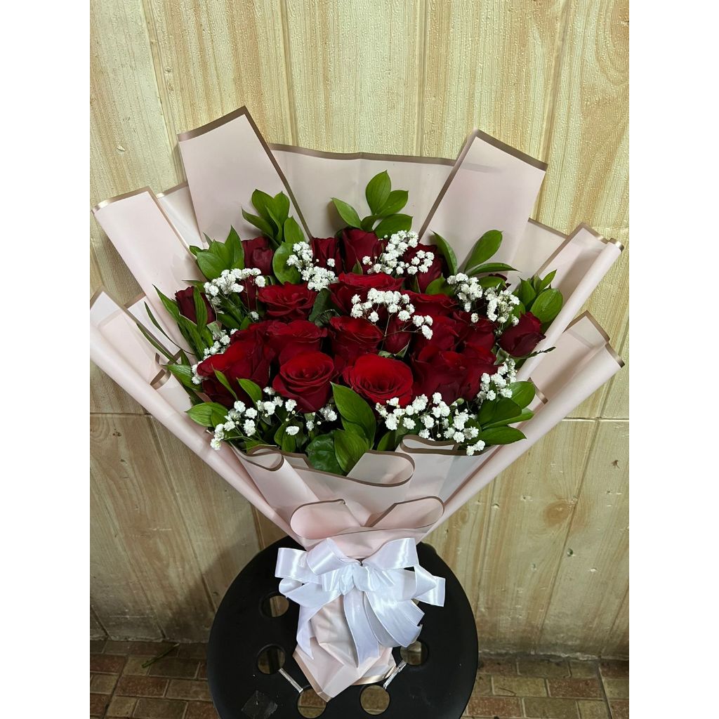 BUKET MERAH - BUKET MAWAR MERAH - BUKET BIRTHDAY MERAH