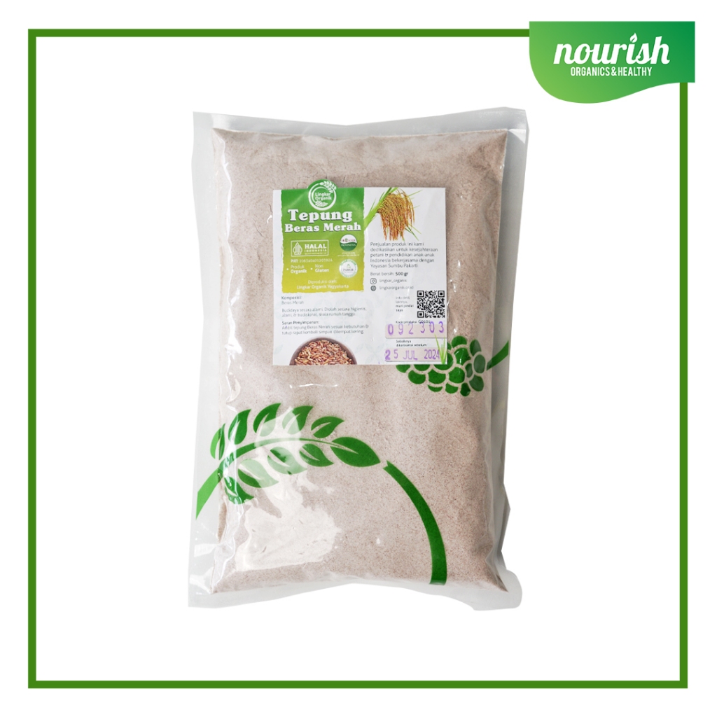 

Lingkar Organik, Tepung Beras Merah Organik (500gr)-Jakbar