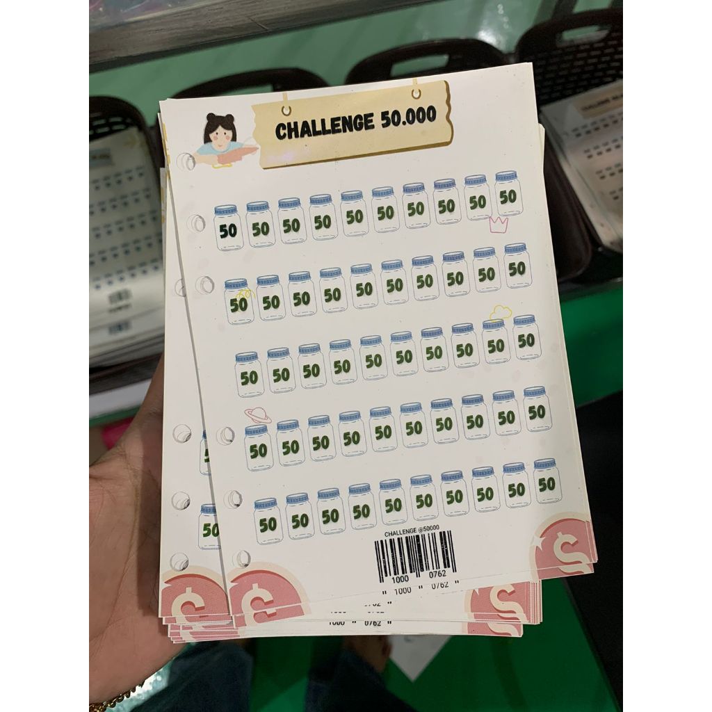 

Saving Challenge Money Book Binder a6 6 lubang stiker tabungan sticker keuangan tabungan 2k 5k 10k 20k 50k 100k