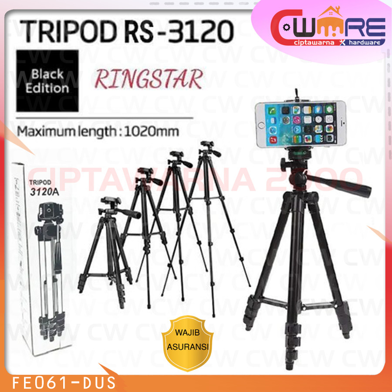 Jsh - Tripod TF-3120 Black Edition Tripod Kamera 3120 - MFN Cw2814