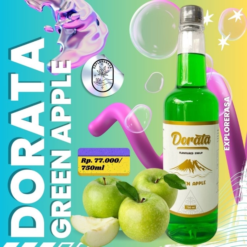 

Dorata syrup rasa Green apple isi 750 ml