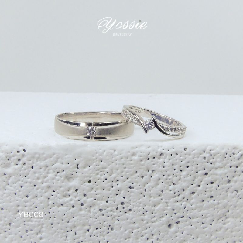 wedding ring YB008 cincin berlian cincin Swarovski