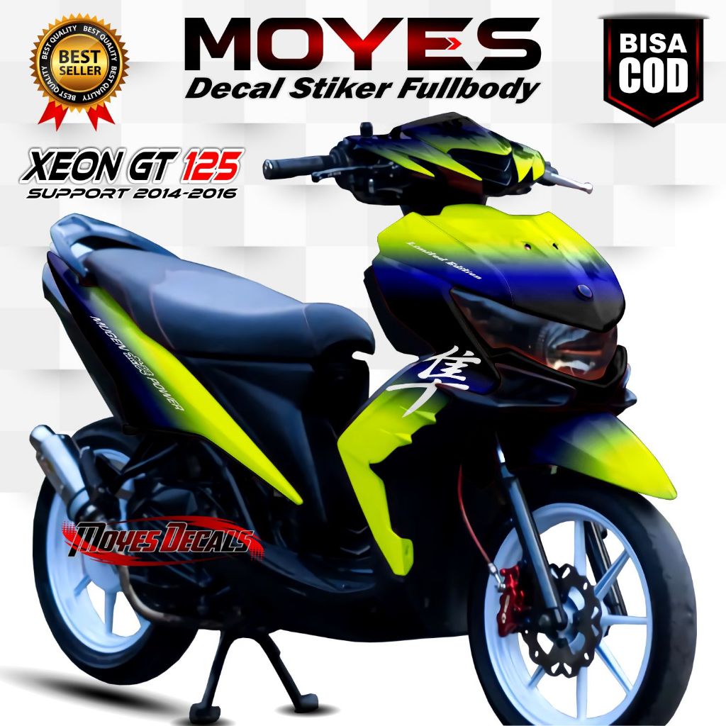 TERBARU VARIASI Decal Xeon GT 125 Full Body Stiker Xeon GT 125 Full Body Striping Xeon GT 125 Full B