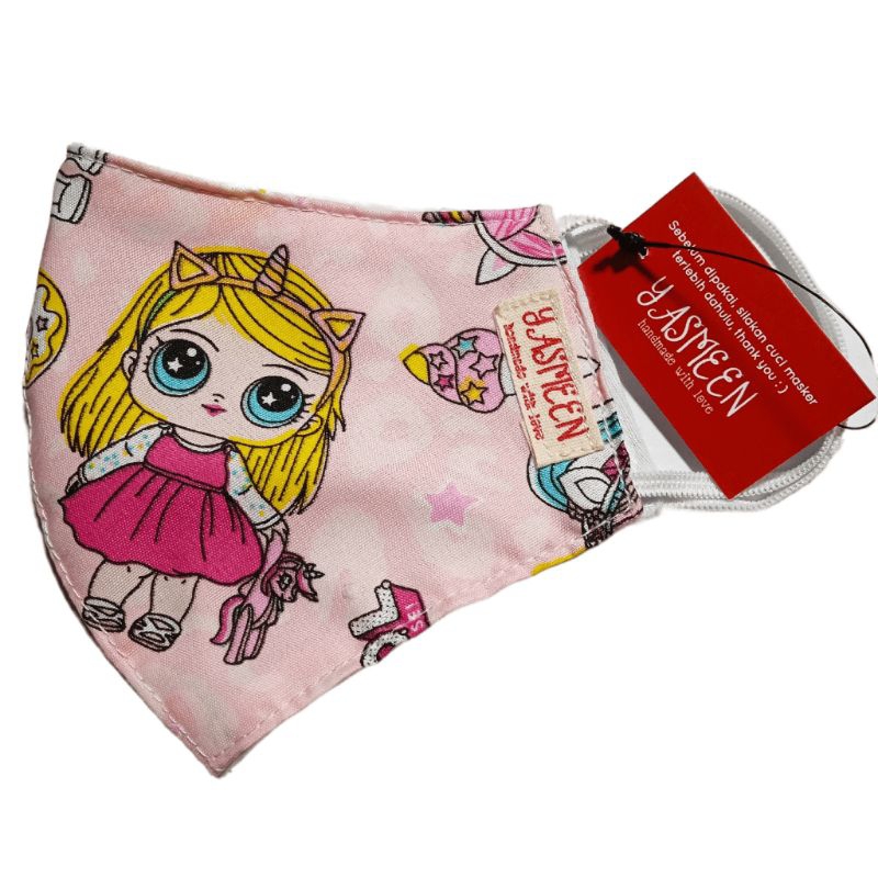 Masker Anak LOL Surprise / Masker Anak Kain Karakter / Masker Anak Hijab / Masker Anak Duckbill / Ma