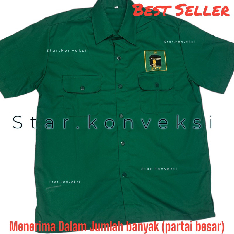 Baju Seragam Dinas Kemeja PDL PDH Partai PPP P3 Lengan Pendek