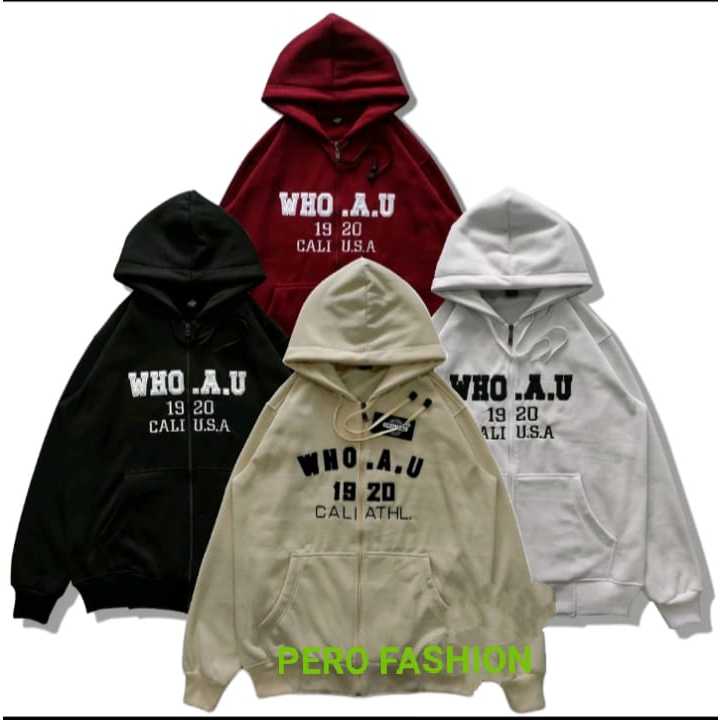 SWEATER HODIE WHO AU ZIPPER KEREN GAYA 2023 TERLARIS