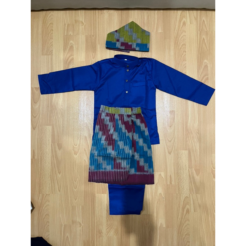 Preloved Baju Set anak laki laki khas pontianak / Baju telok belanga anak