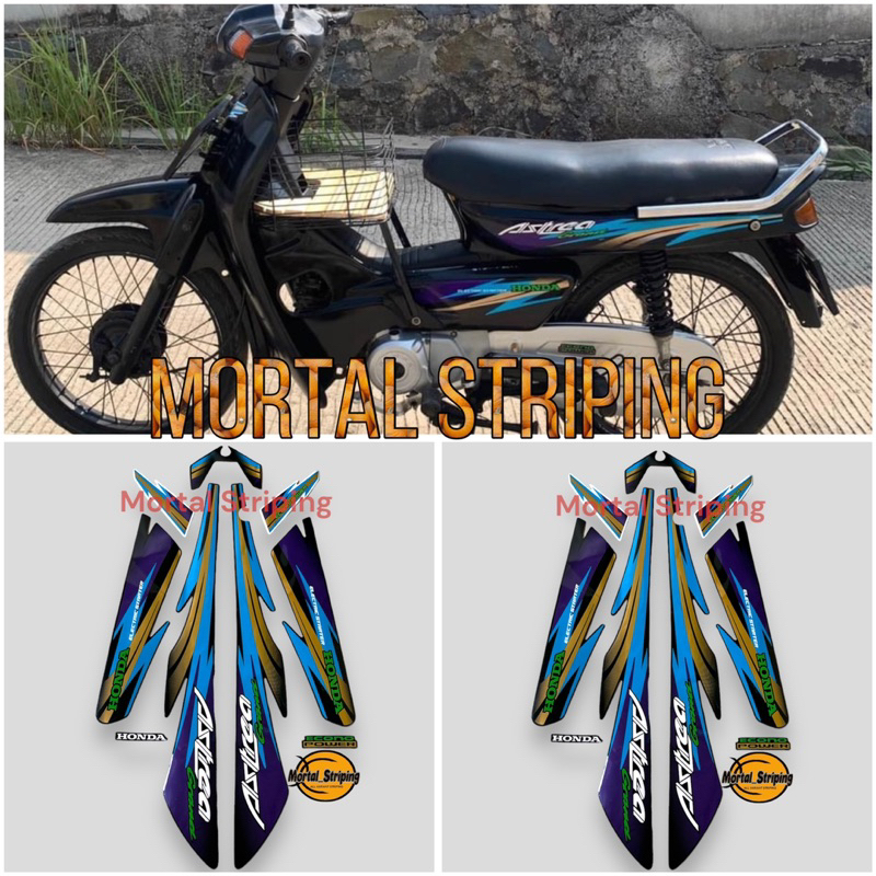 STIKER STRIPING LIS BODY HONDA ASTREA GRAND TAHUN 97 1997 1998