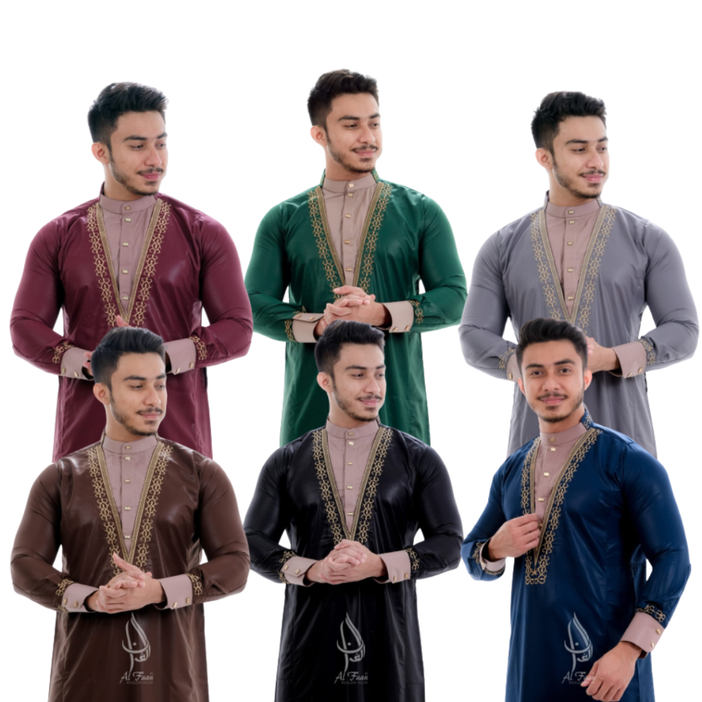 Jubah Gamis Pria Dewasa Al Faan Bordir Terbaru