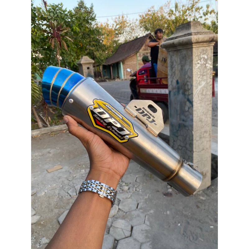 kenalpot silincer dpj keong blue original